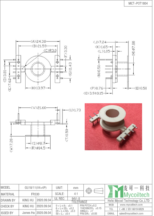 Servo motor driver transformer bobbin