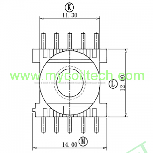 Конструкция катушки EE04 SMD
